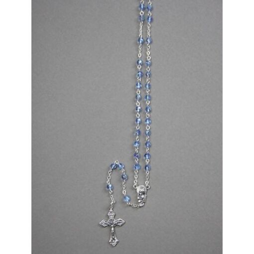 Rosary Beads Crystal Ab 4mm - Blue