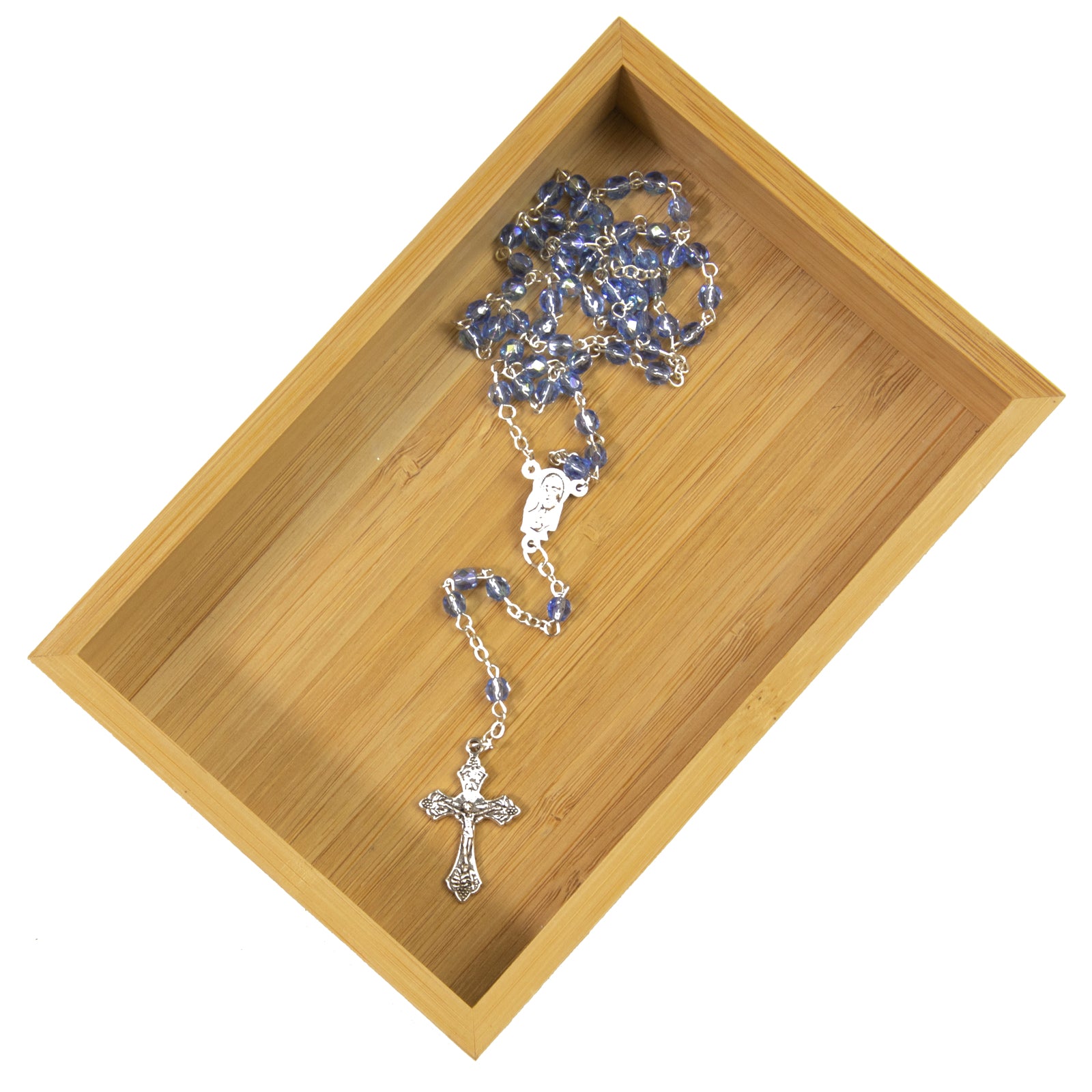 Rosary Beads Crystal Ab 4mm - Blue