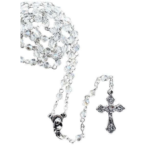 Rosary Beads Crystal Ab 4mm - Crystal