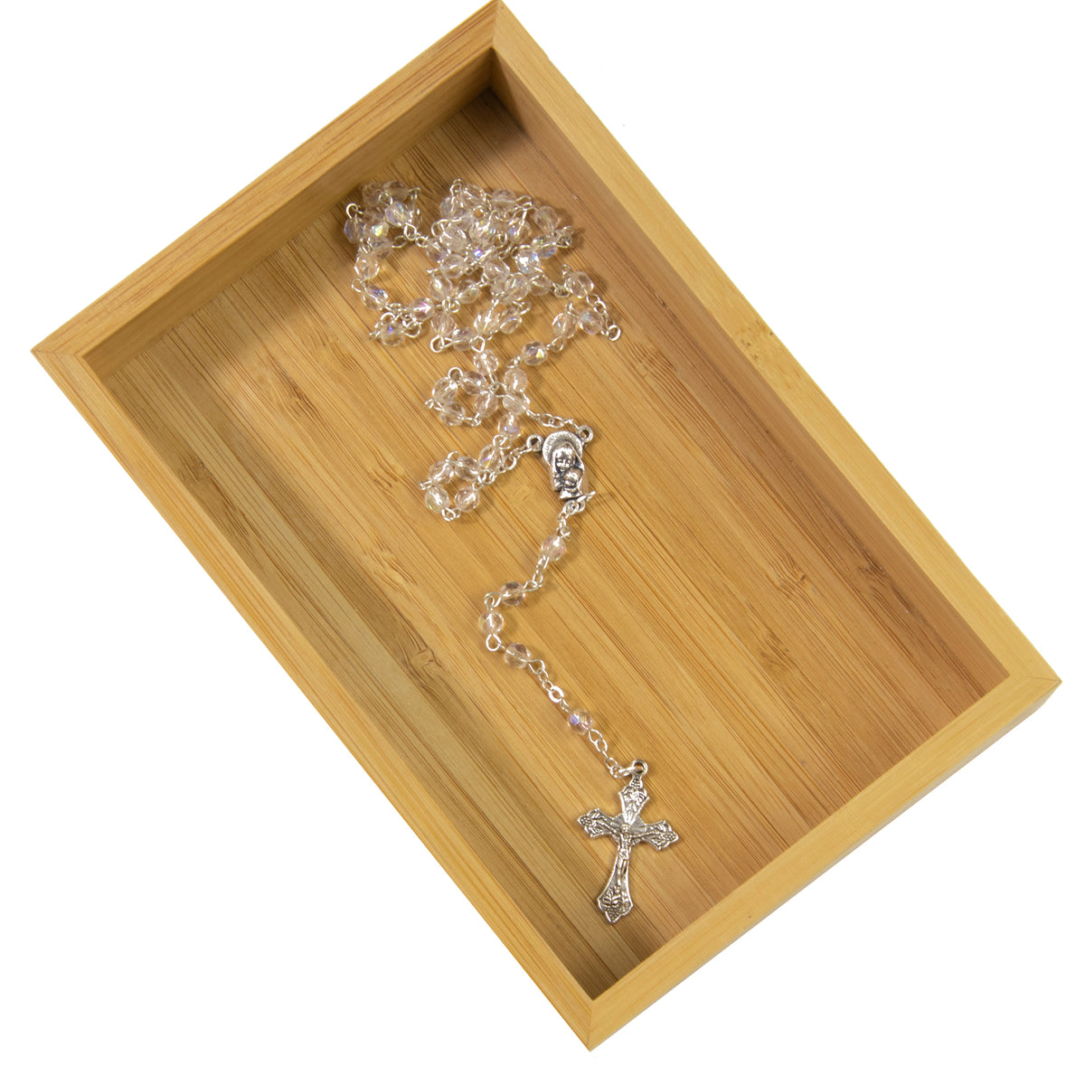 Rosary Beads Crystal Ab 4mm - Crystal