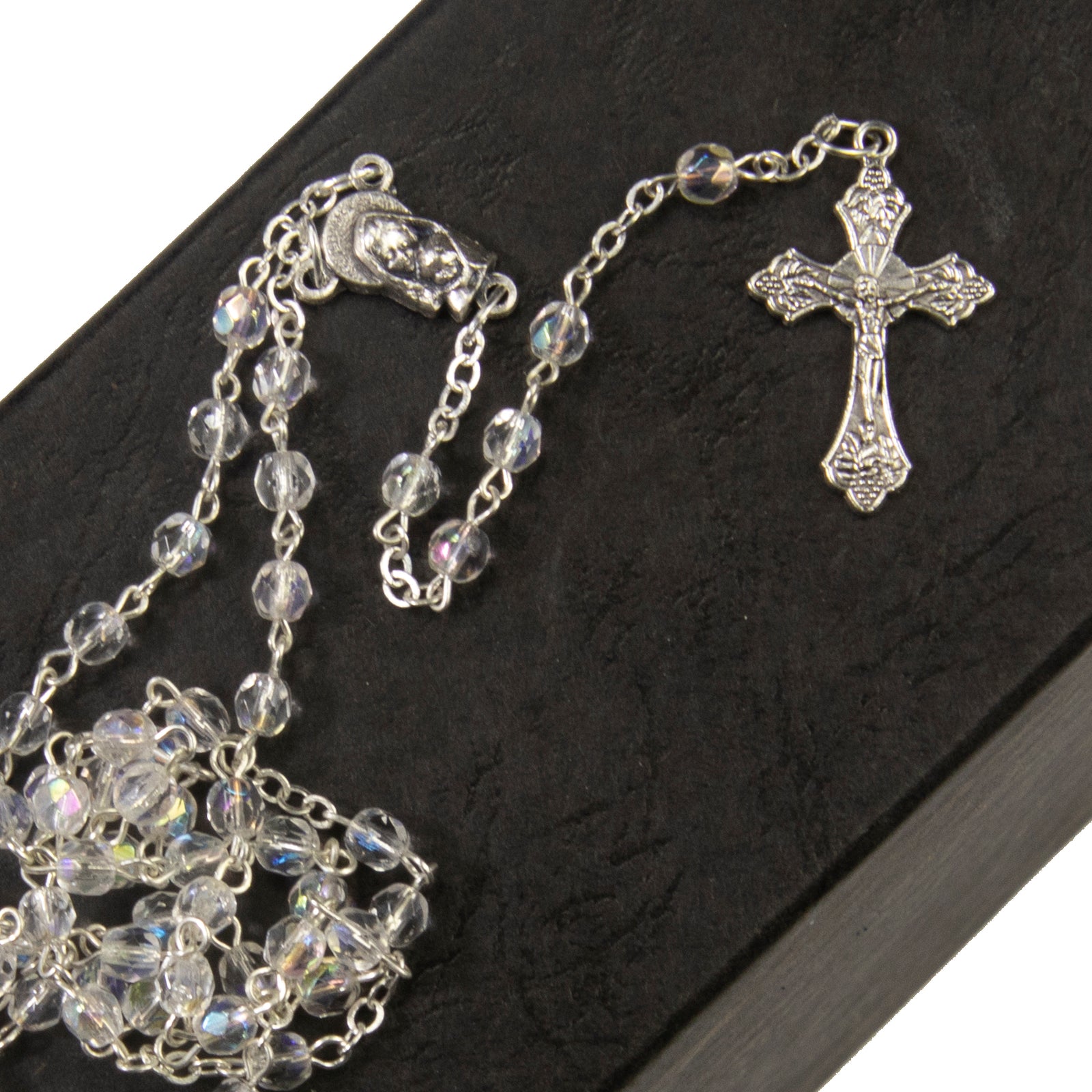 Rosary Beads Crystal Ab 4mm - Crystal