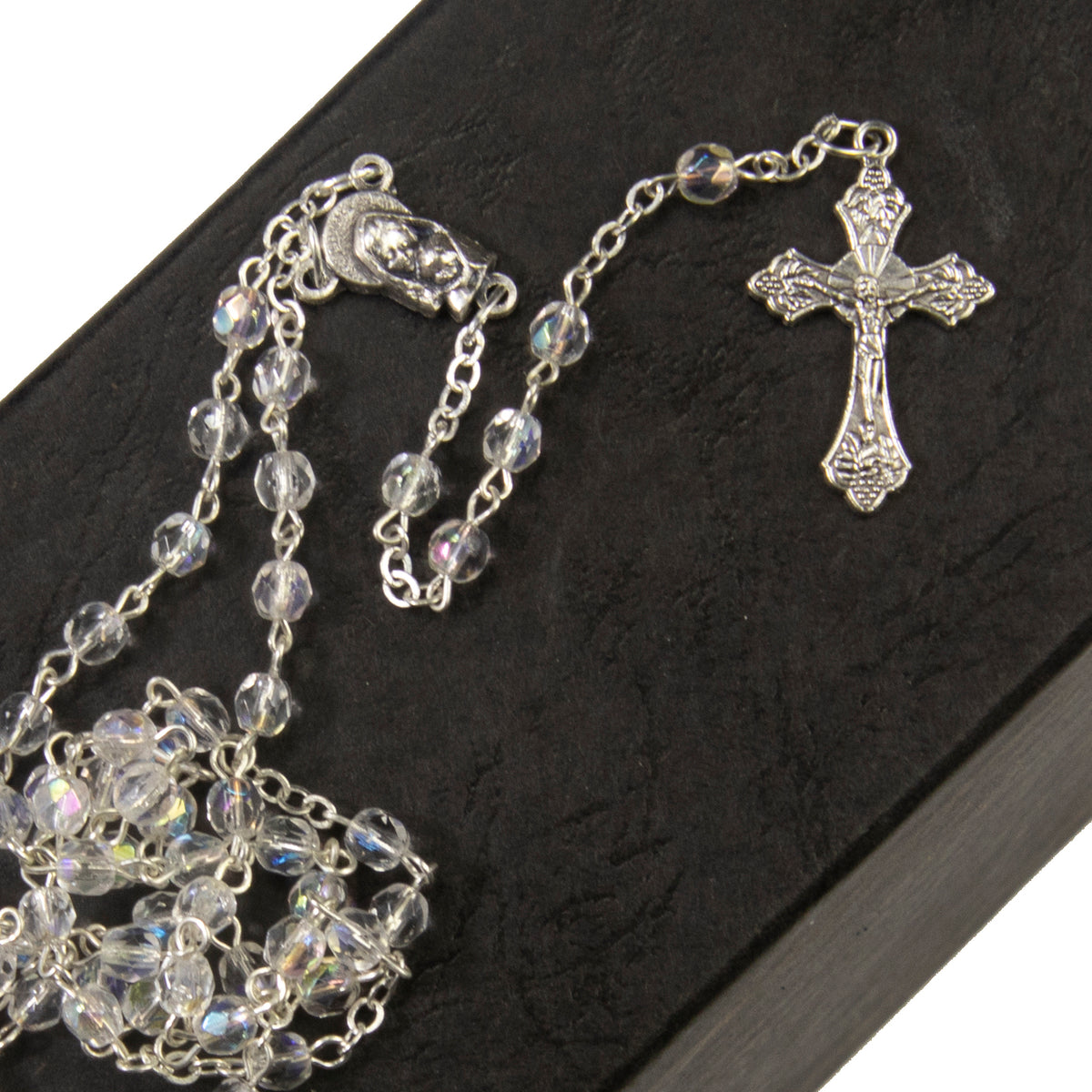 Rosary Beads Crystal Ab 4mm - Crystal