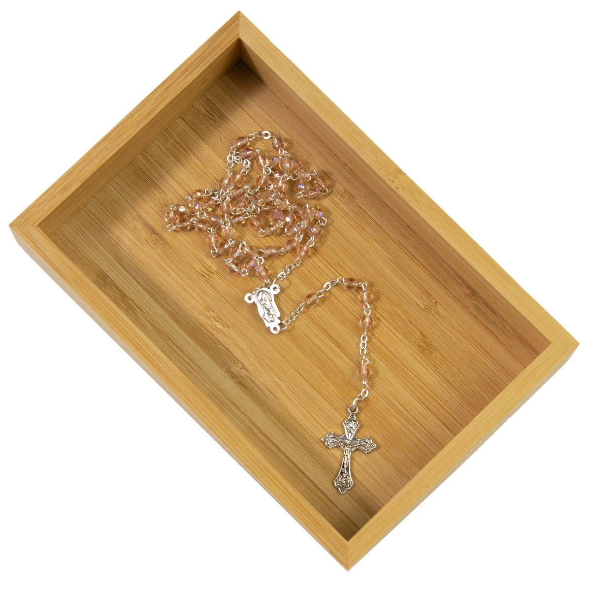 Rosary Beads Crystal Ab 4mm - Pink