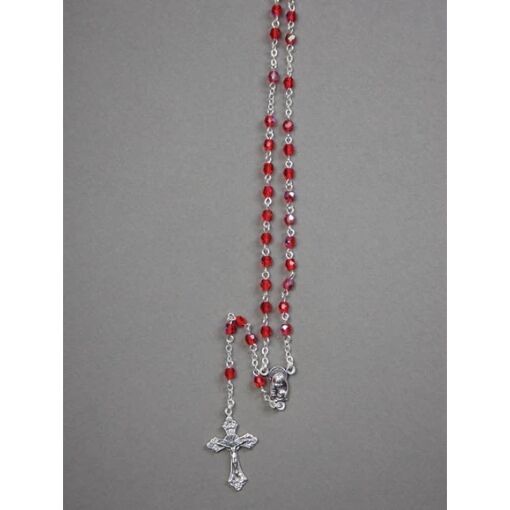 Rosary Beads Crystal Ab 4mm - Ruby