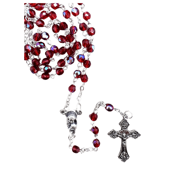 Rosary Beads Crystal Ab 4mm - Ruby