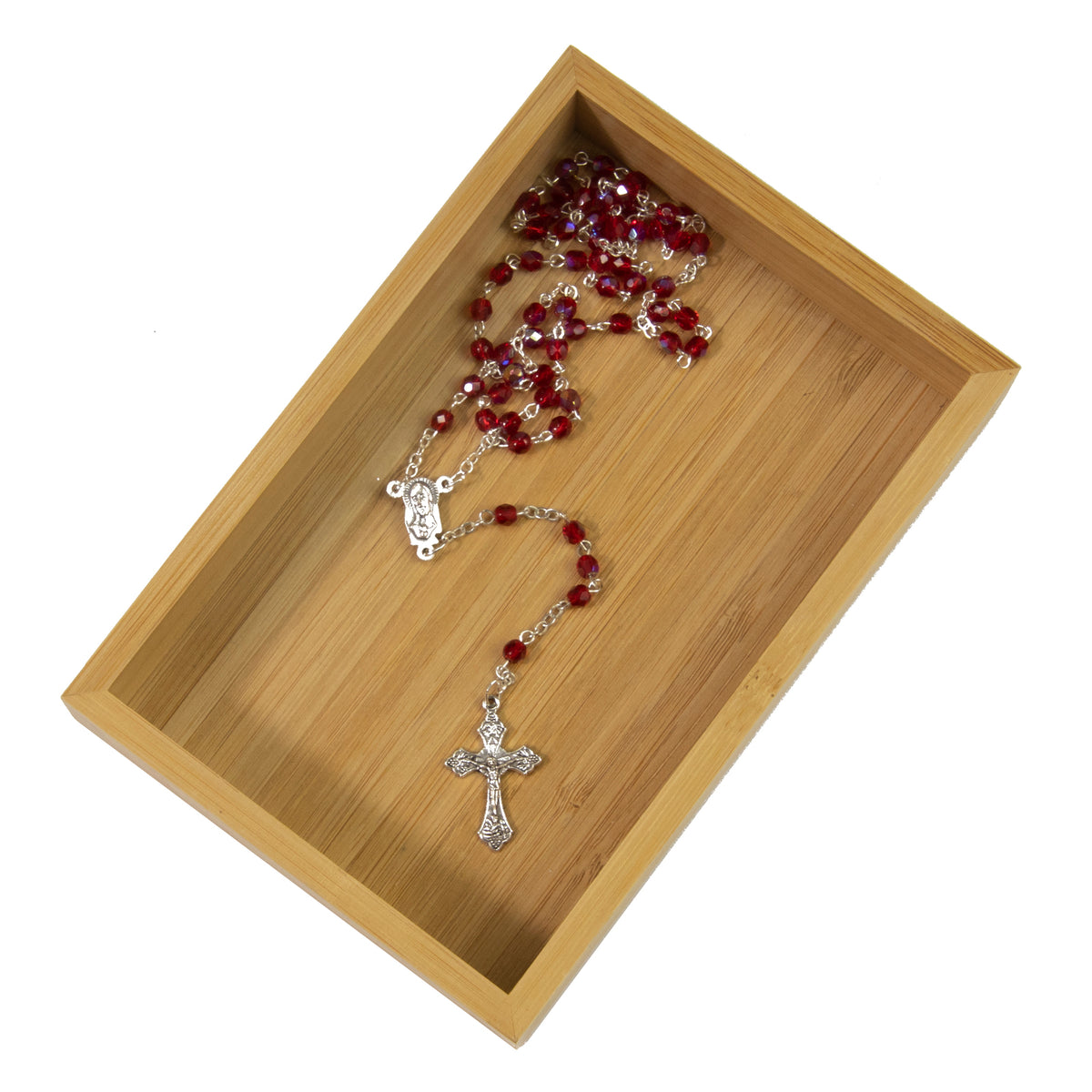 Rosary Beads Crystal Ab 4mm - Ruby