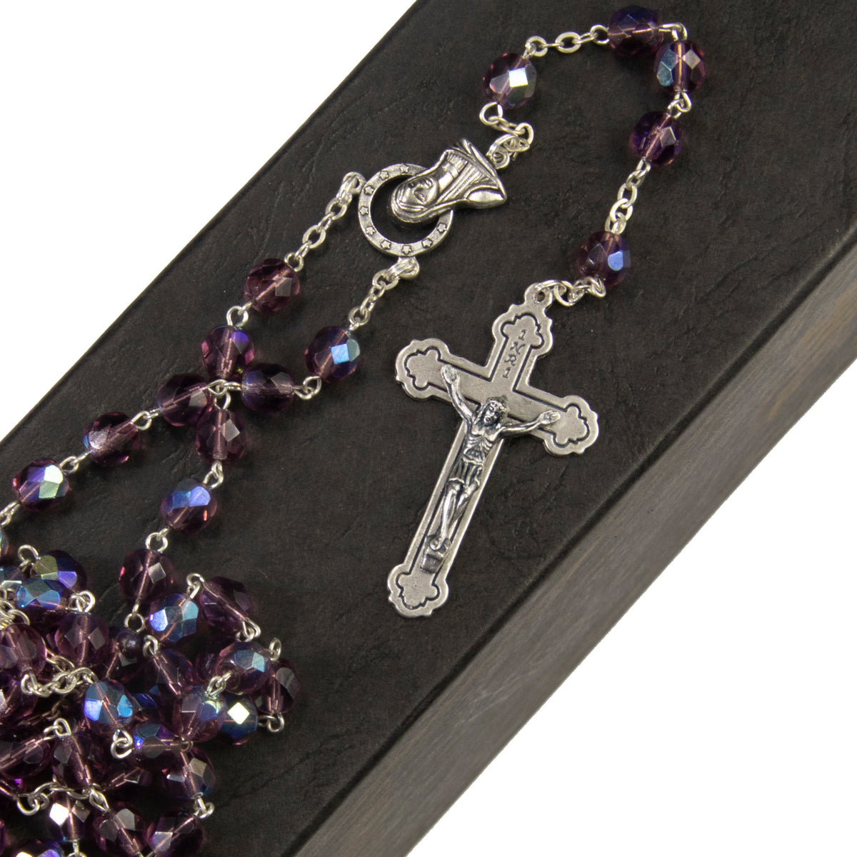 Rosary Beads Crystal Ab 7mm - Amethist