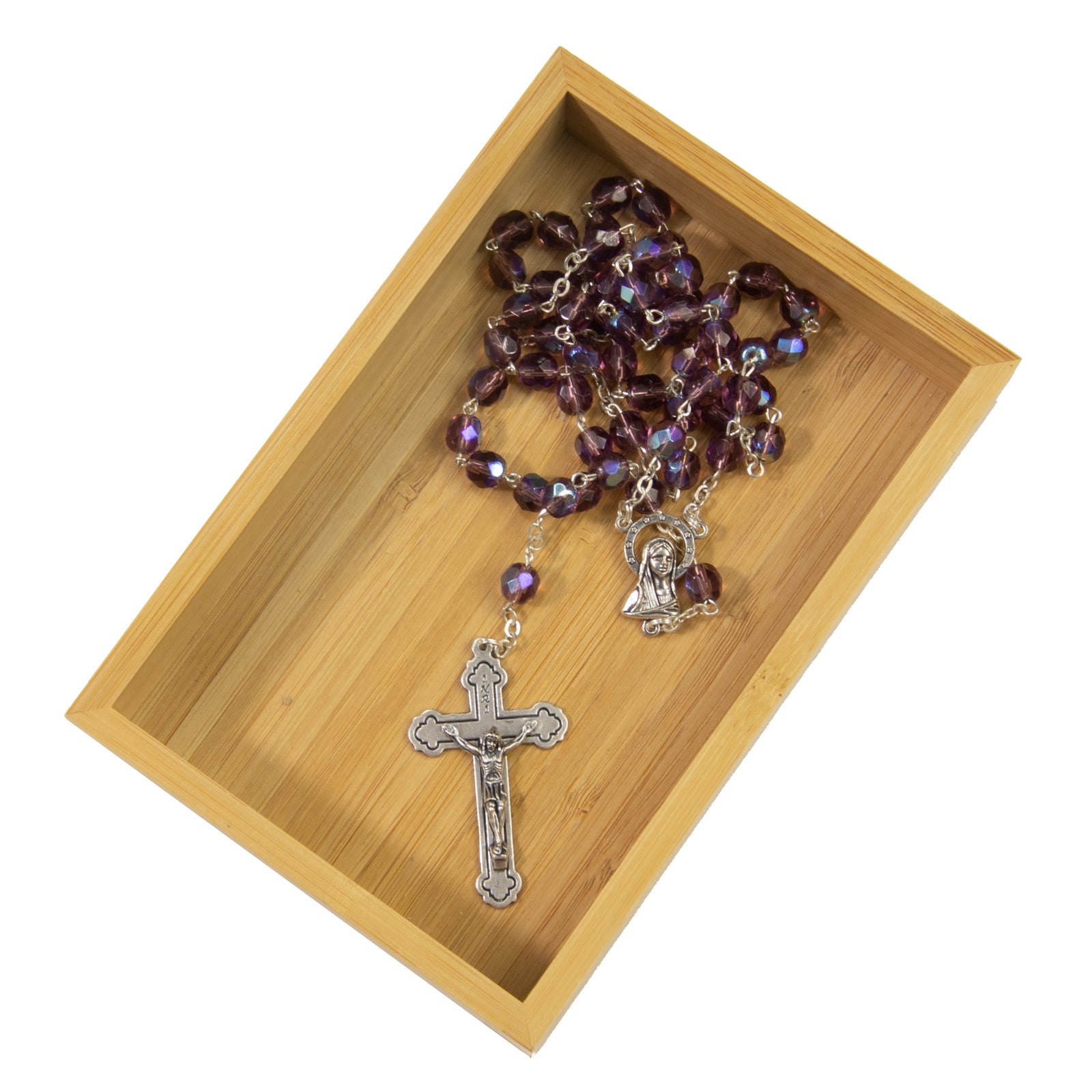 Rosary Beads Crystal Ab 7mm - Amethist