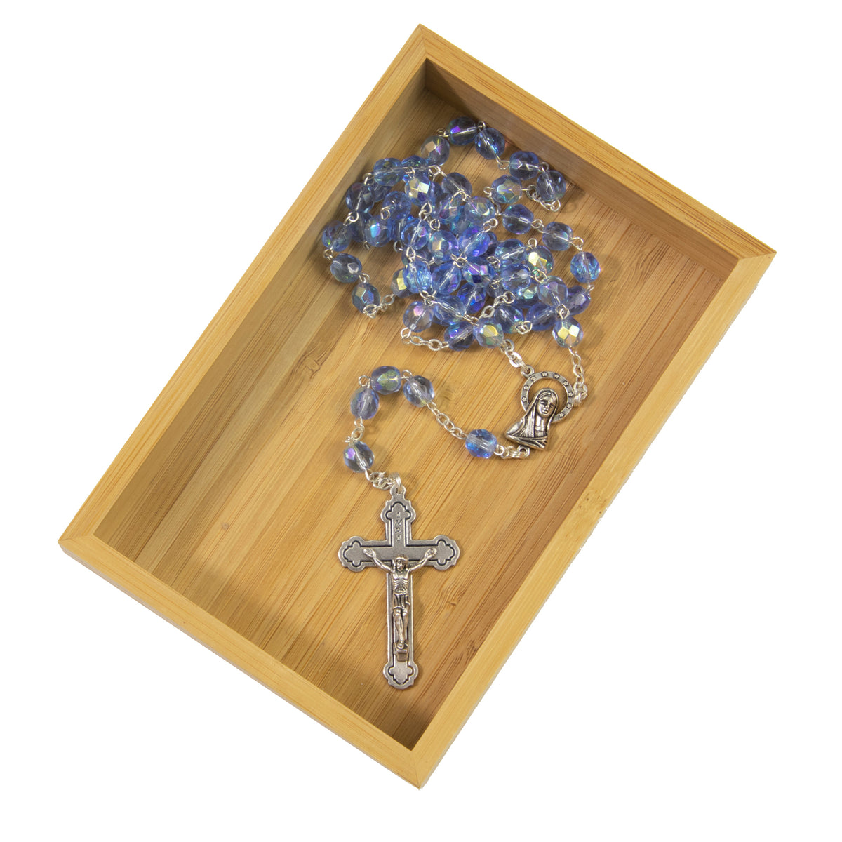 Rosary Beads Crystal Ab 7mm - Blue