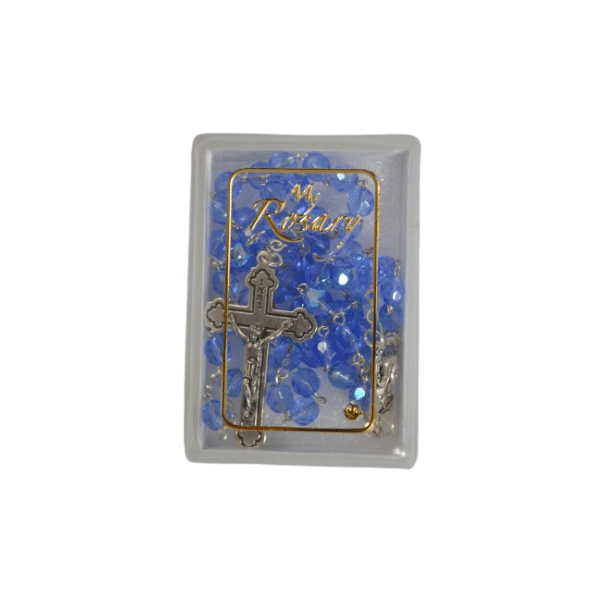 Rosary Beads Crystal Ab 7mm - Blue