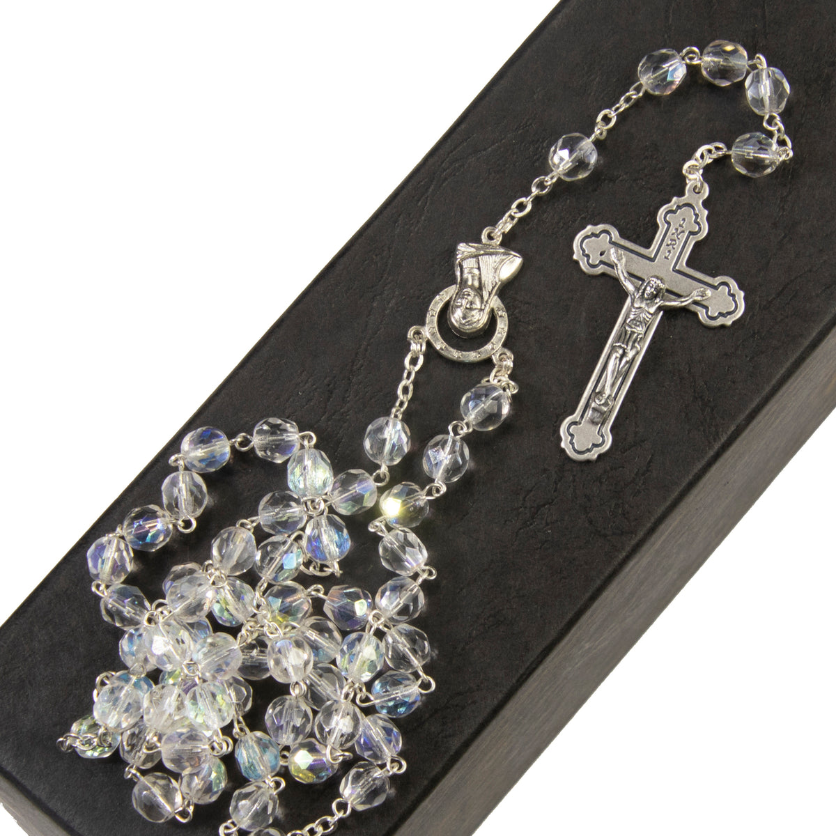 Rosary Beads Crystal Ab 7mm - Crystal