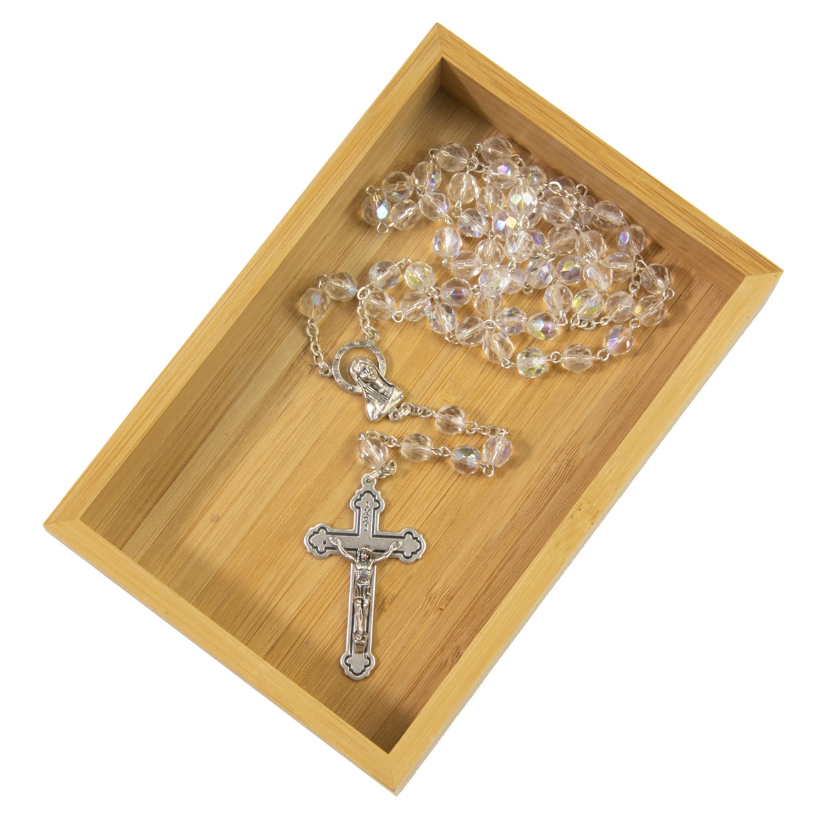 Rosary Beads Crystal Ab 7mm - Crystal