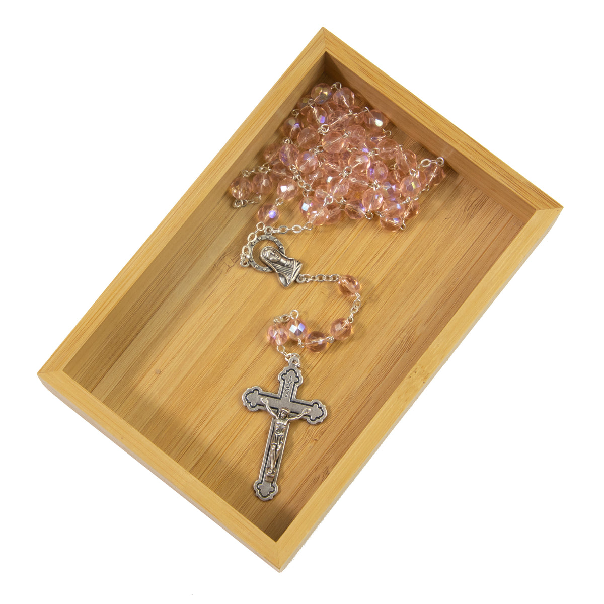 Rosary Beads Crystal Ab 7mm - Pink