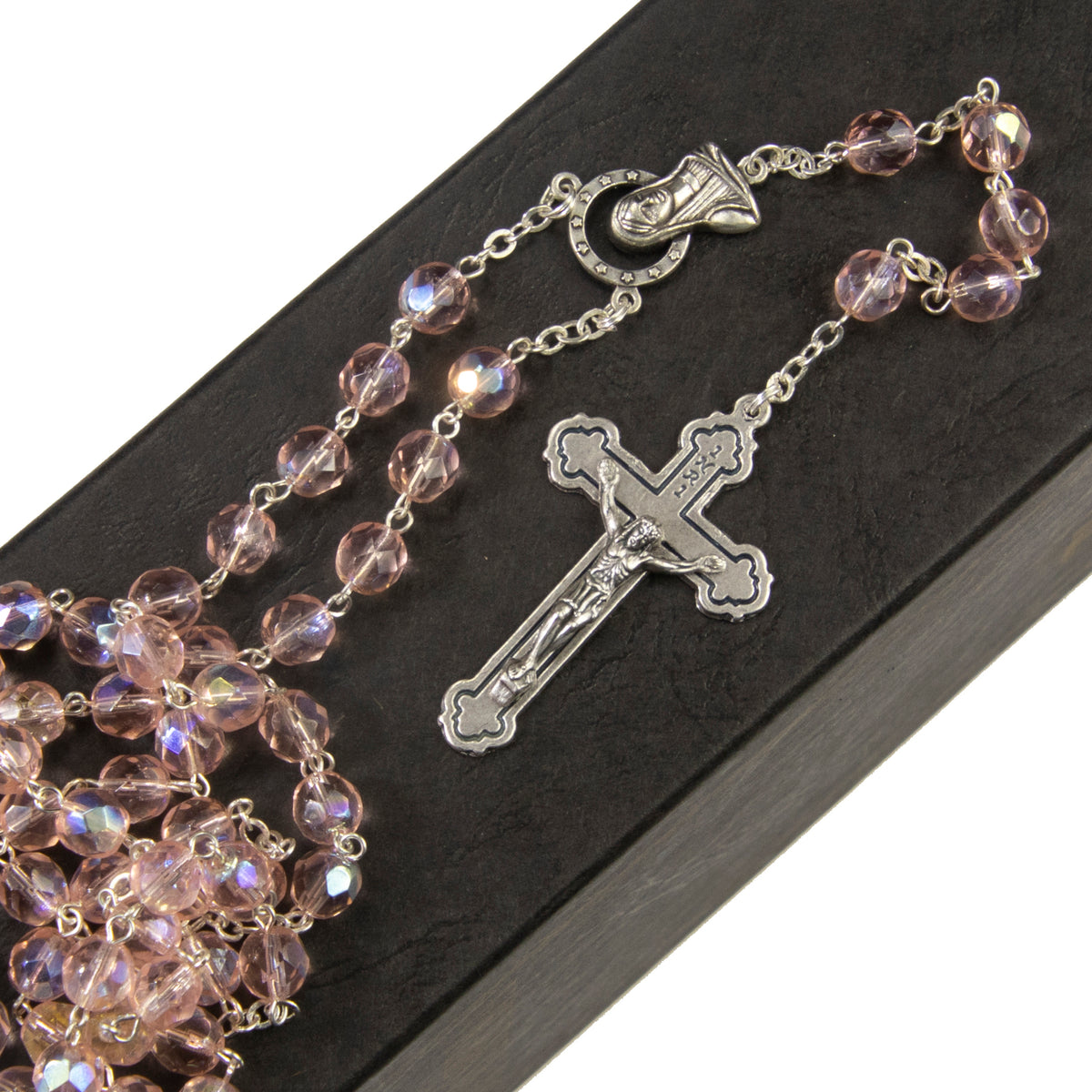 Rosary Beads Crystal Ab 7mm - Pink