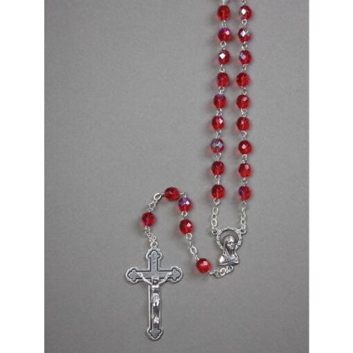 Rosary Beads Crystal AB 7mm - Ruby
