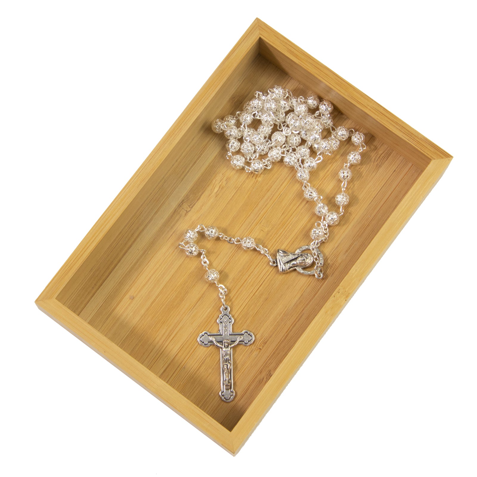 Rosary Beads Filigree Silver 6mm