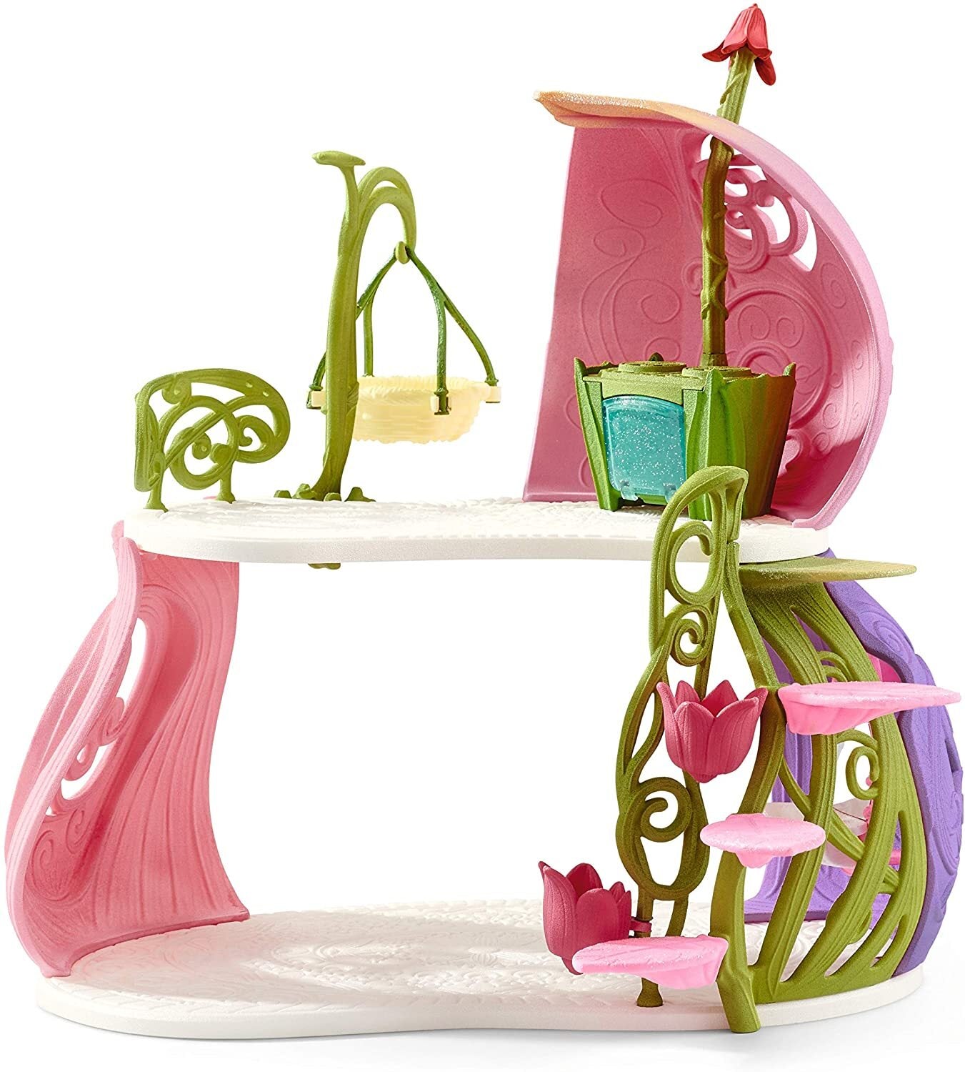 Schleich Bayala - Glittering Flower House with Unicorns, Lake and Stable