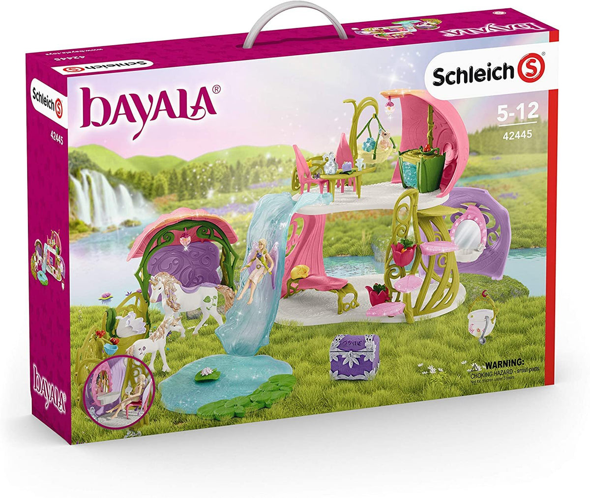 Schleich Bayala - Glittering Flower House with Unicorns, Lake and Stable