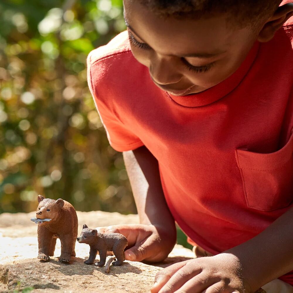 Schleich Wild Life - Grizzly Bear Mother with Cub