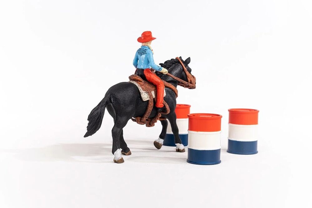 Schleich Farm World - Cowgirl Barrel Racing Fun