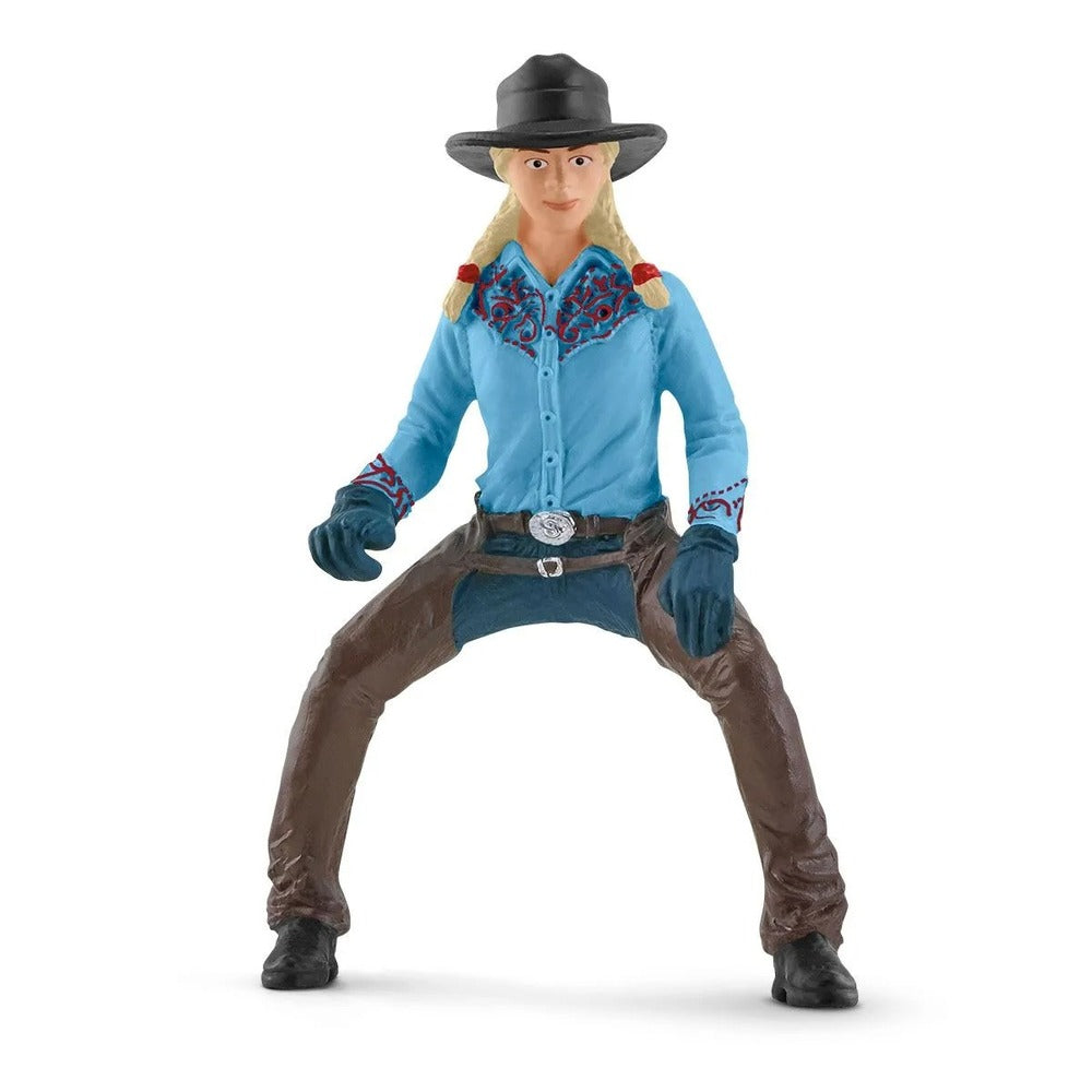 Schleich Farm World - Cowgirl Team Roping Fun