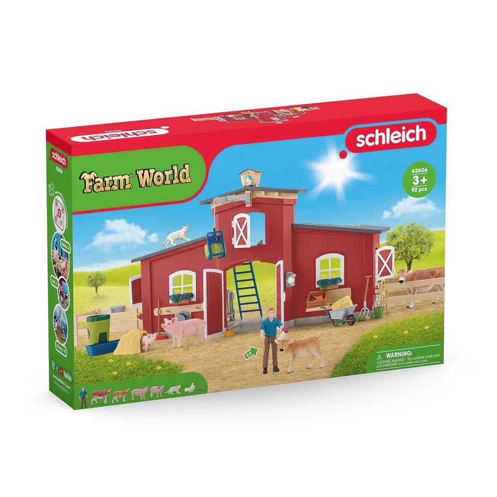 Schleich Farm World - Large Barn with Animals and Accessories
