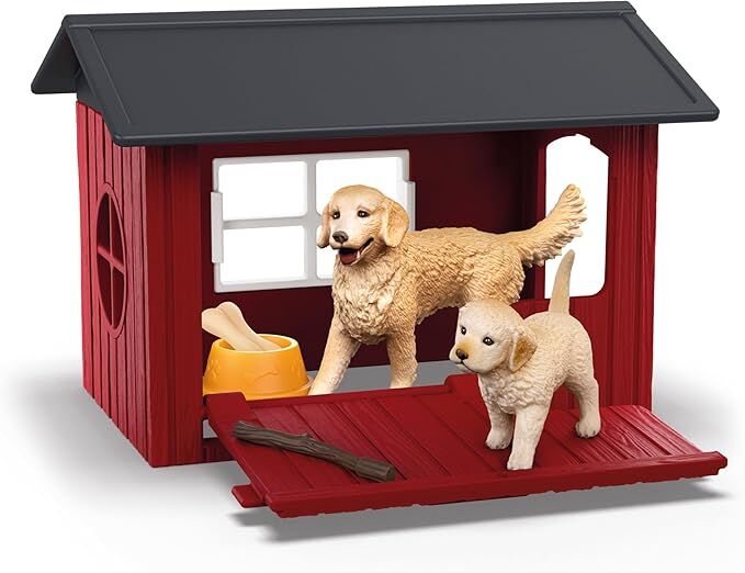 Schleich Farm World - Dog Kennel with Golden Retriever