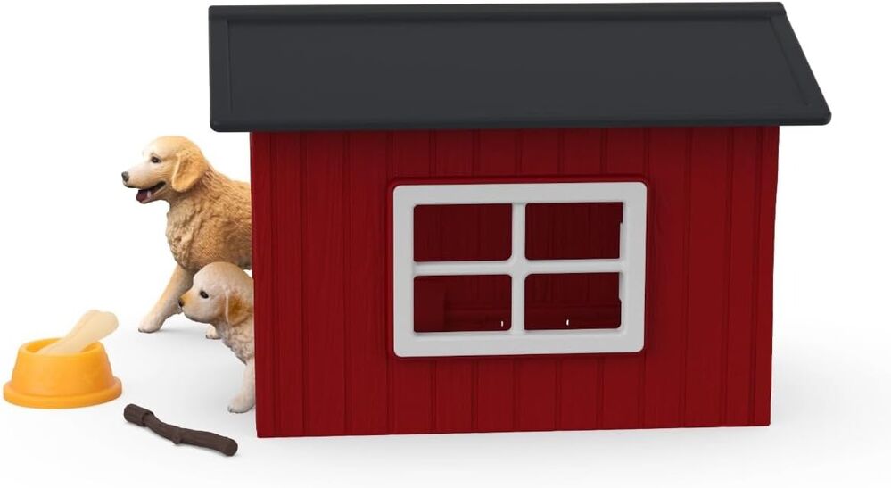 Schleich Farm World - Dog Kennel with Golden Retriever
