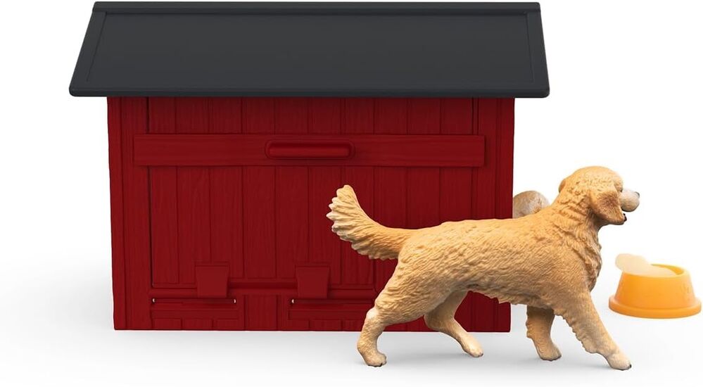 Schleich Farm World - Dog Kennel with Golden Retriever