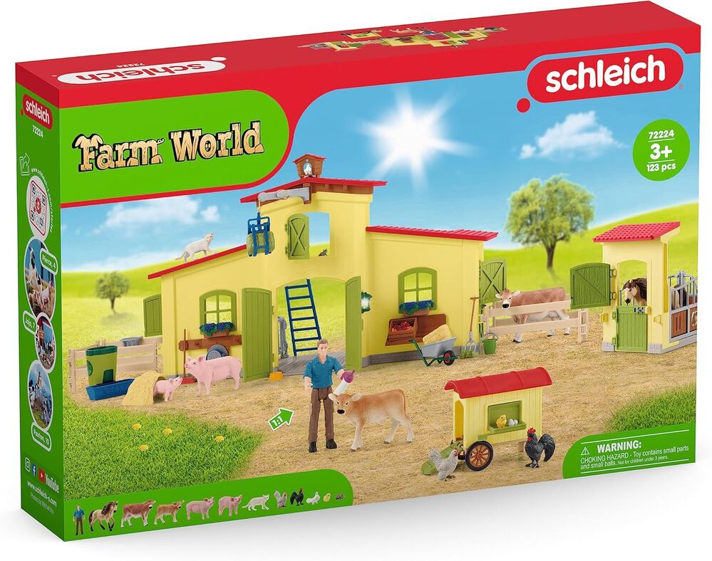 Schleich Farm World - Farm with Chicken Coop and Horse Box