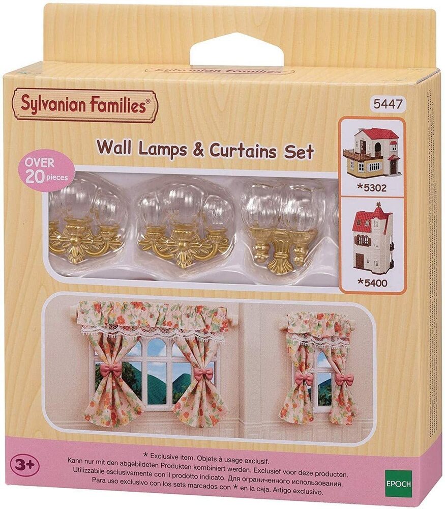 Sylvanian Families - Wall Lamps And Curtains Set