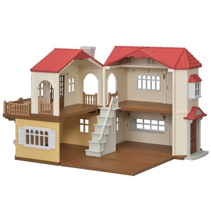Sylvanian Families - Red Roof Country Home With Secret Attic Playroom