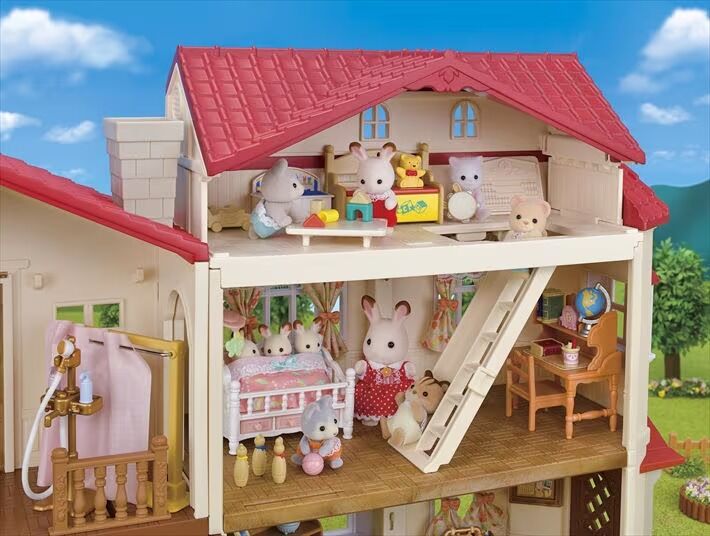 Sylvanian Families - Red Roof Country Home Secret Attic Playroom Gift Set