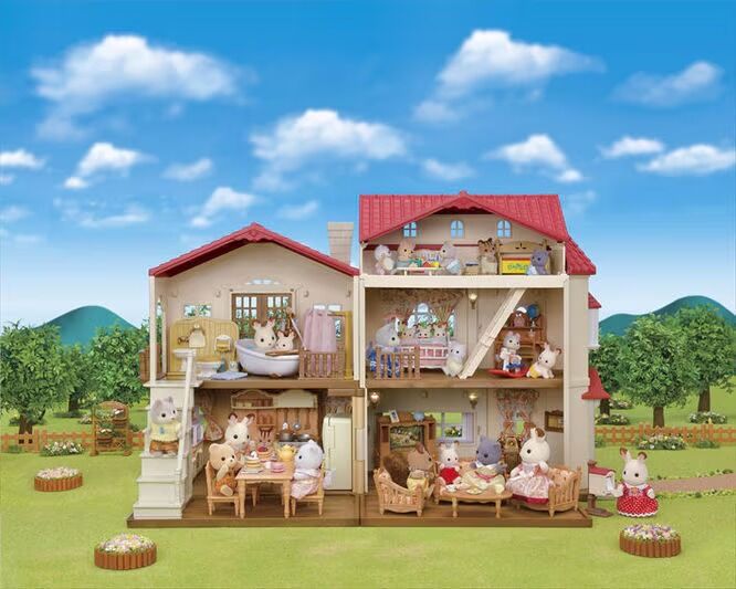 Sylvanian Families - Red Roof Country Home Secret Attic Playroom Gift Set