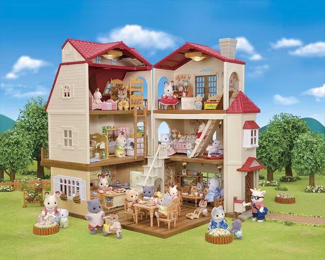 Sylvanian Families - Red Roof Country Home Secret Attic Playroom Gift Set