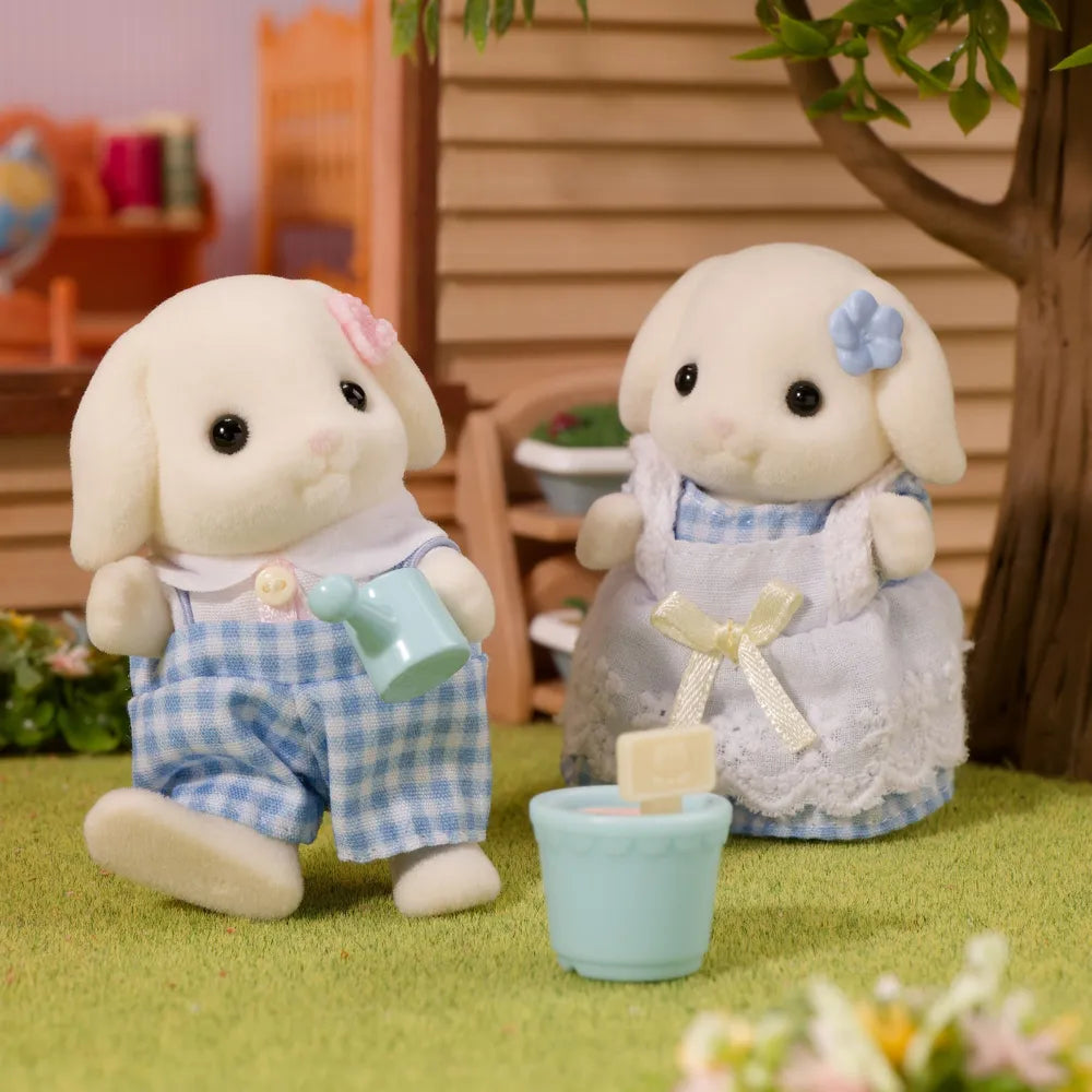 Sylvanian Families - Flora Rabbit Sister & Brother Blossom Gardening Set