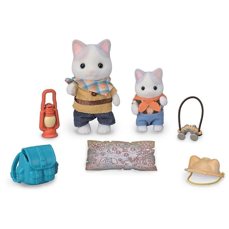 Sylvanian Families - Latte Cat Brother & Baby Exciting Exploration Set