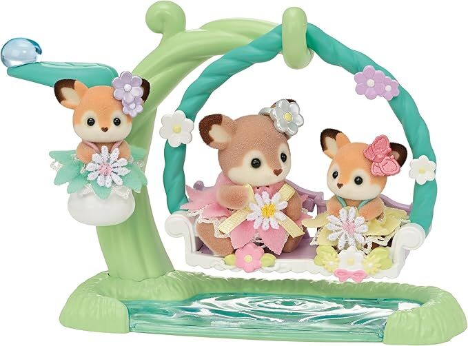 Sylvanian Families - Deer Babies Floral Swing Set