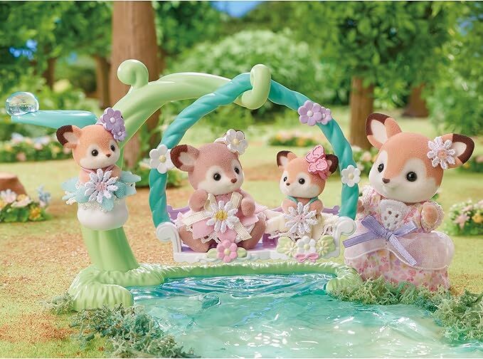 Sylvanian Families - Deer Babies Floral Swing Set
