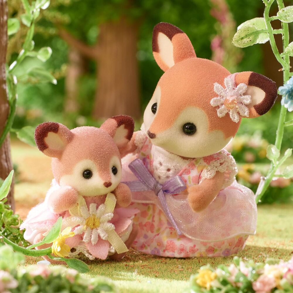 Sylvanian Families - Deer Babies Floral Swing Set