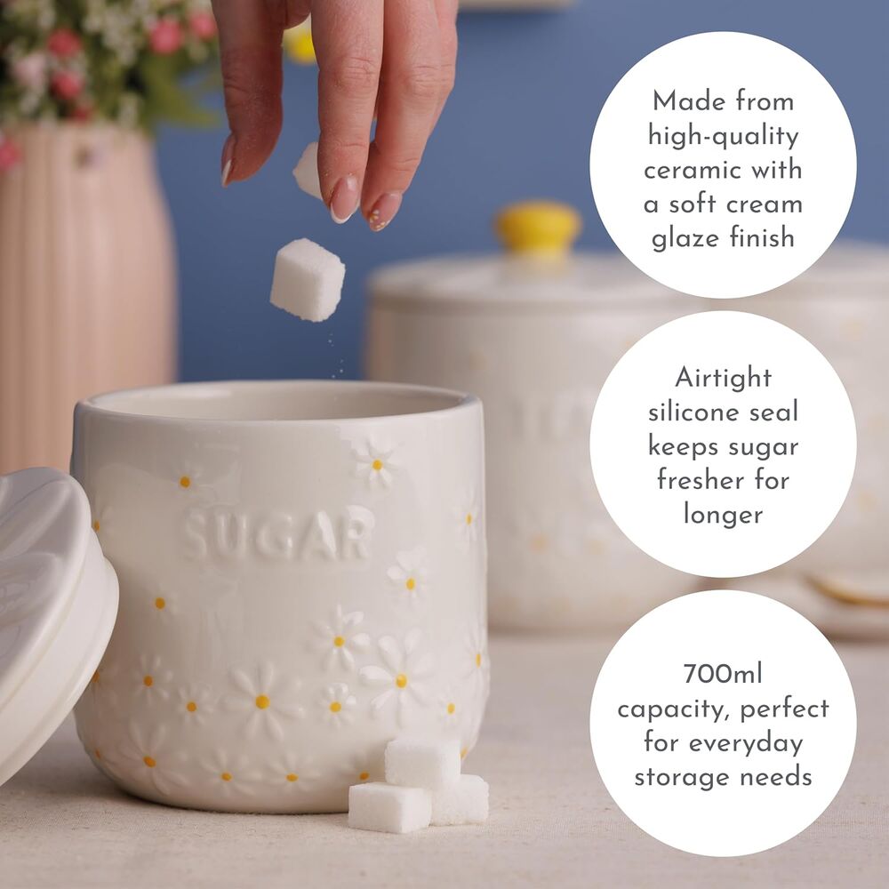 Price & Kensington - Daisy Sugar Jar (700ml)