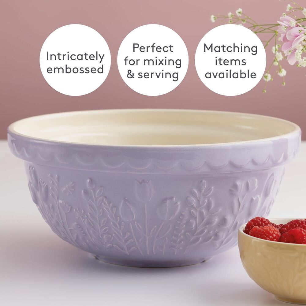 Mason Cash - In The Meadow Tulip Lilac Mixing Bowl - 24cm