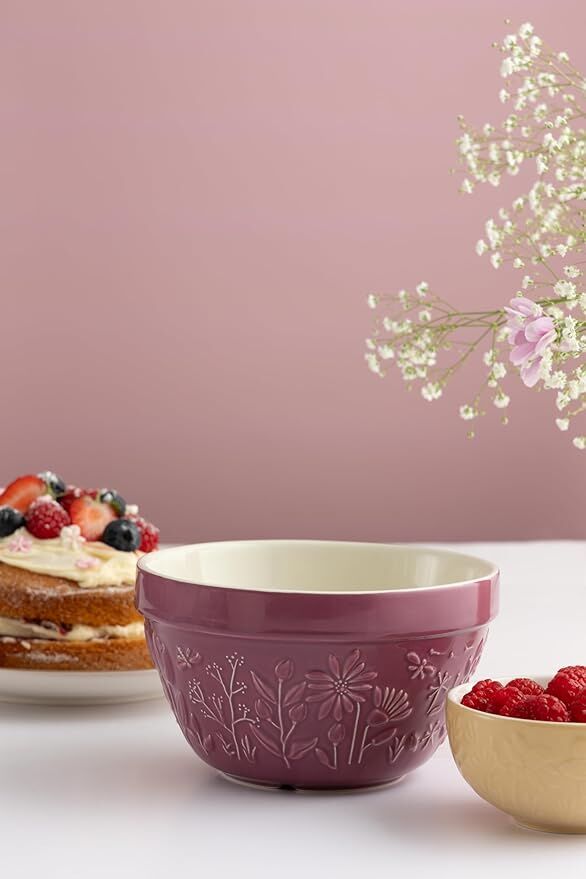 Mason Cash - In The Meadow Rose Purple Pudding Basin - 16x9cm
