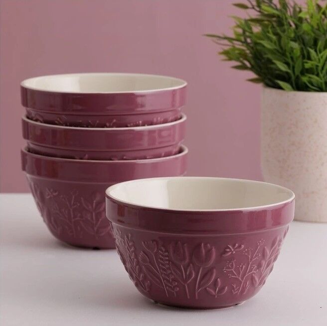 Mason Cash - In The Meadow Rose Purple Pudding Basin - 16x9cm