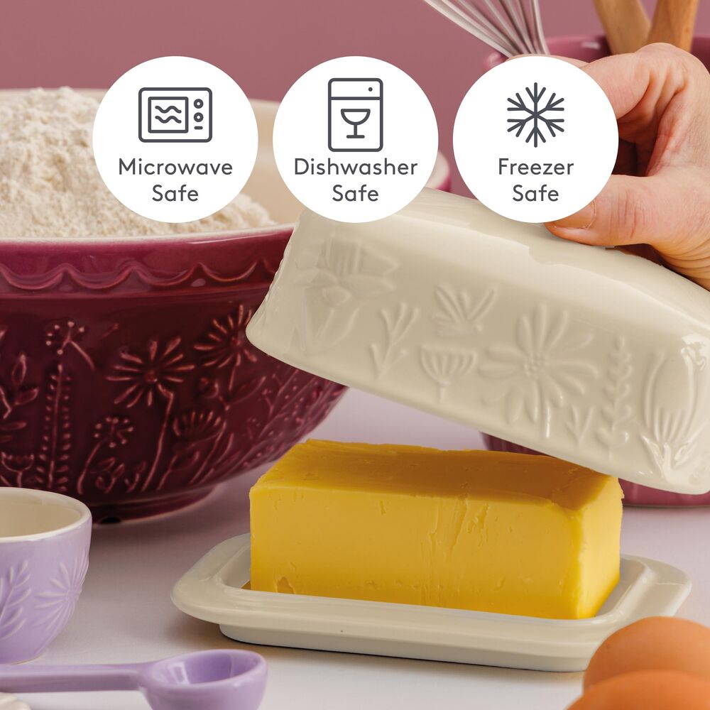 Mason Cash - In The Meadow Cream Butter Dish - 16cm
