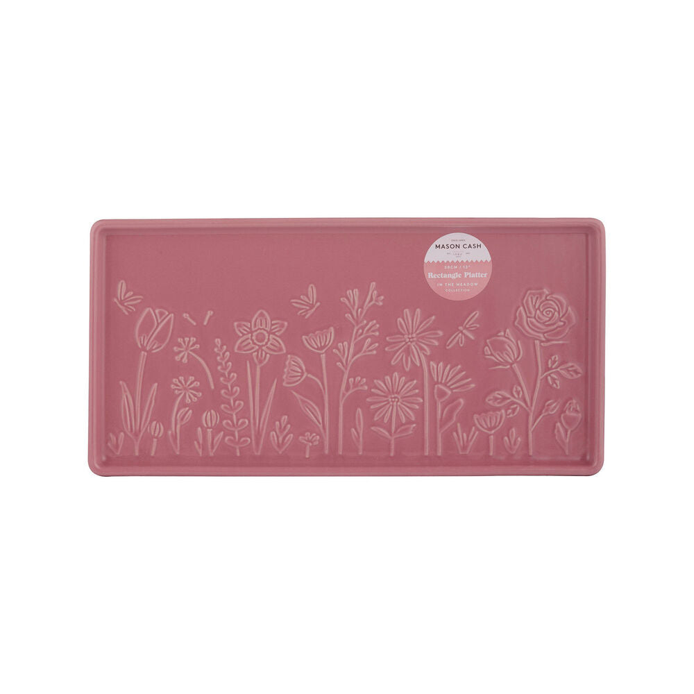 Mason Cash - In The Meadow Pink Rectangle Platter - 30x15x2cm