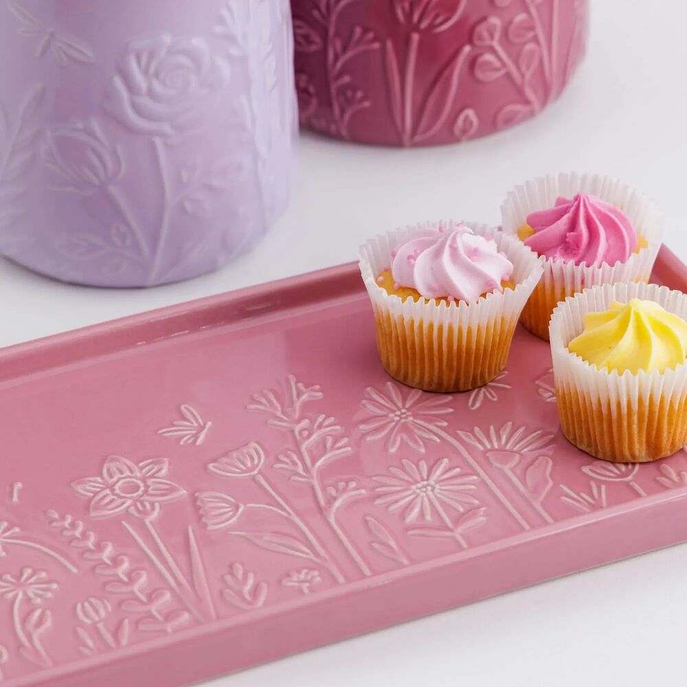 Mason Cash - In The Meadow Pink Rectangle Platter - 30x15x2cm