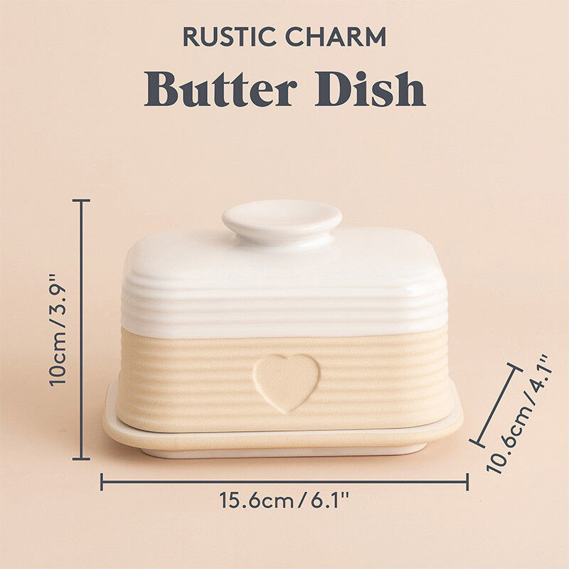 Mason Cash - Rustic Charm Butter Dish - 16cm