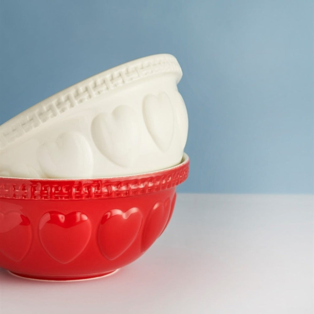 Mason Cash - Hearts Cream Mixing Bowl - 29cm