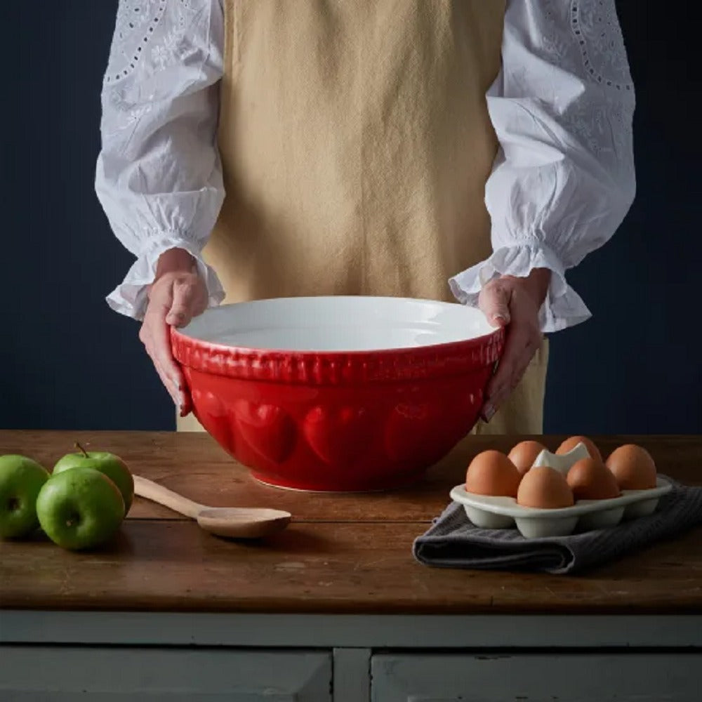 Mason Cash - Hearts Red Mixing Bowl - 29cm